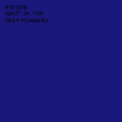 #1B187B - Deep Koamaru Color Image