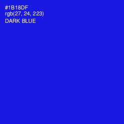 #1B18DF - Dark Blue Color Image