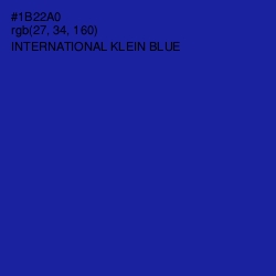 #1B22A0 - International Klein Blue Color Image