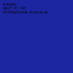 #1B25A2 - International Klein Blue Color Image