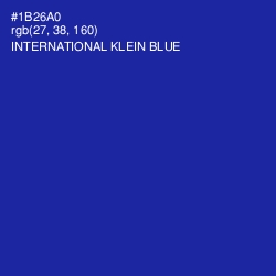 #1B26A0 - International Klein Blue Color Image