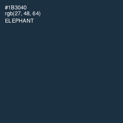 #1B3040 - Elephant Color Image