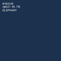 #1B314E - Elephant Color Image