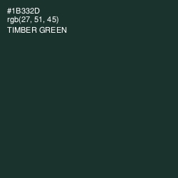 #1B332D - Timber Green Color Image