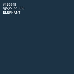 #1B3345 - Elephant Color Image