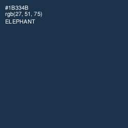 #1B334B - Elephant Color Image