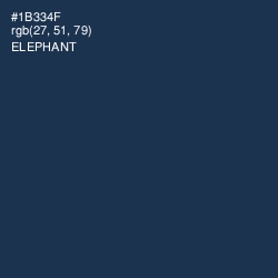 #1B334F - Elephant Color Image