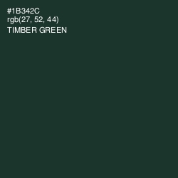 #1B342C - Timber Green Color Image