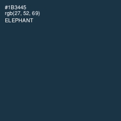 #1B3445 - Elephant Color Image