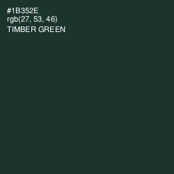 #1B352E - Timber Green Color Image