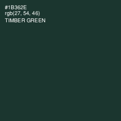 #1B362E - Timber Green Color Image