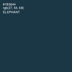 #1B3644 - Elephant Color Image
