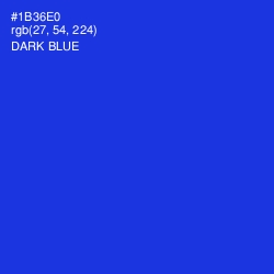 #1B36E0 - Dark Blue Color Image