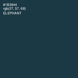 #1B3944 - Elephant Color Image