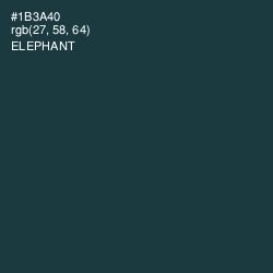 #1B3A40 - Elephant Color Image