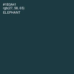 #1B3A41 - Elephant Color Image