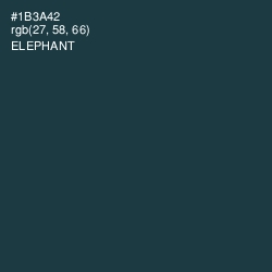 #1B3A42 - Elephant Color Image