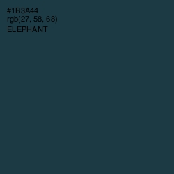 #1B3A44 - Elephant Color Image