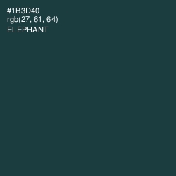 #1B3D40 - Elephant Color Image