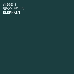 #1B3E41 - Elephant Color Image