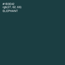 #1B3E42 - Elephant Color Image