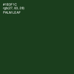 #1B3F1C - Palm Leaf Color Image