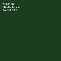 #1B3F1E - Palm Leaf Color Image