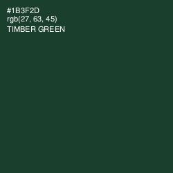 #1B3F2D - Timber Green Color Image