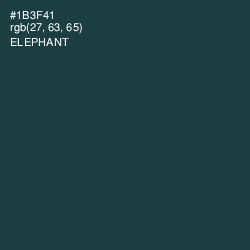 #1B3F41 - Elephant Color Image