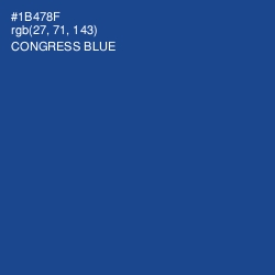 #1B478F - Congress Blue Color Image