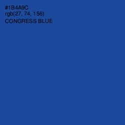 #1B4A9C - Congress Blue Color Image