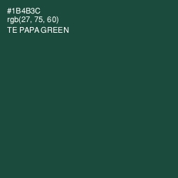 #1B4B3C - Te Papa Green Color Image