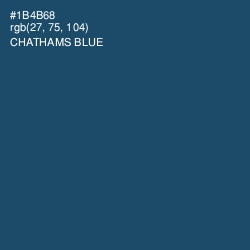 #1B4B68 - Chathams Blue Color Image