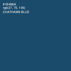 #1B4B6A - Chathams Blue Color Image
