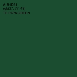 #1B4D31 - Te Papa Green Color Image