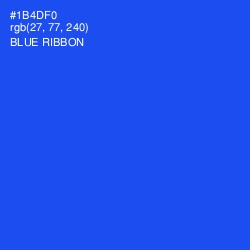 #1B4DF0 - Blue Ribbon Color Image