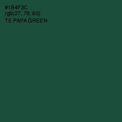 #1B4F3C - Te Papa Green Color Image