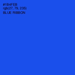 #1B4FEB - Blue Ribbon Color Image