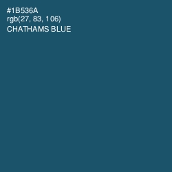 #1B536A - Chathams Blue Color Image