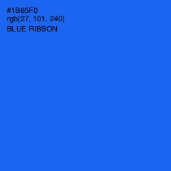 #1B65F0 - Blue Ribbon Color Image