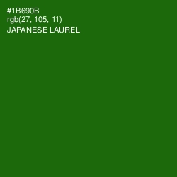 #1B690B - Japanese Laurel Color Image