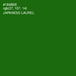 #1B6B0E - Japanese Laurel Color Image