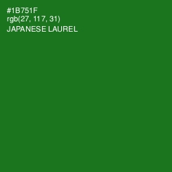 #1B751F - Japanese Laurel Color Image