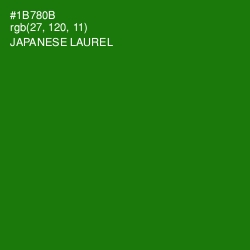 #1B780B - Japanese Laurel Color Image