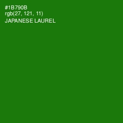 #1B790B - Japanese Laurel Color Image