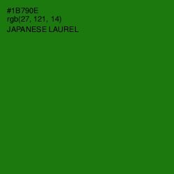 #1B790E - Japanese Laurel Color Image