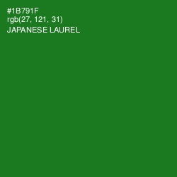#1B791F - Japanese Laurel Color Image