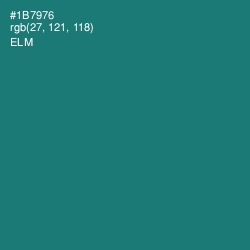 #1B7976 - Elm Color Image