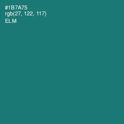 #1B7A75 - Elm Color Image