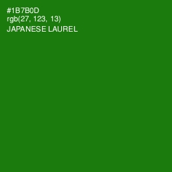 #1B7B0D - Japanese Laurel Color Image